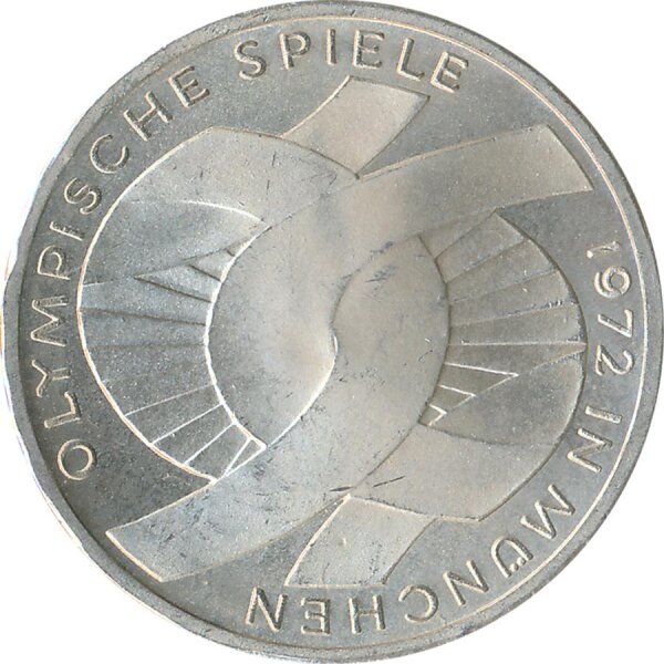 BRD 10 DM 1972 J Olympische Spiele J. 402 Silber*