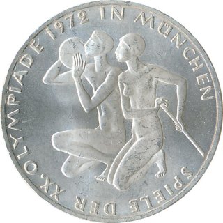 BRD 10 DM 1972 J Olympische Spiele J. 403 Silber*