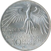 BRD 10 DM 1972 D Olympische Spiele J. 404 Silber*