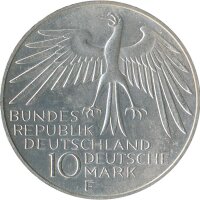 BRD 10 DM 1972 F Olympische Spiele J. 404 Silber*