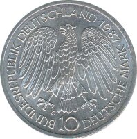 BRD 10 DM 1987 G 30 Jahre R&ouml;mische Vertr&auml;ge...