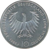 BRD 10 DM 1988 D Arthur Schopenhauer Silber*