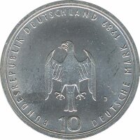BRD 10 DM 1989 J 800 Jahre Hamburger Hafen Silber*