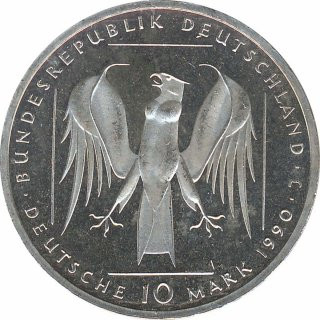 BRD 10 DM 1990 J 800 Jahre Deutscher Orden Silber*