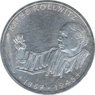 BRD 10 DM 1992 G Käthe Kollwitz Silber*