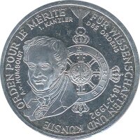 BRD 10 DM 1992 D Pour le Merite Silber*