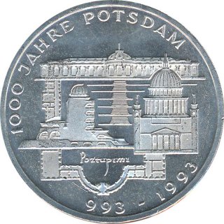 BRD 10 DM 1993 F 1000 Jahre Potsdam Silber*