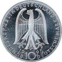 BRD 10 DM 1995 J Frauenkirche in Dresden Silber*