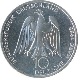 BRD 10 DM 1999 F Weimar Kulturhauptstadt Europas Silber*