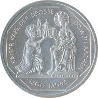 BRD 10 DM 2000 G Karl der Gro&szlig;e Silber*