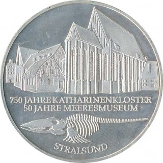 BRD 10 DM 2001 A Stralsund Silber*