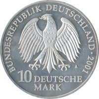 BRD 10 DM 2001 A Stralsund Silber*