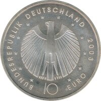 BRD 10 Euro 2003 G FIFA Fussball-WM 2006 Silber*
