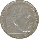 Drittes Reich 2 Mark 1939 F Paul von Hindenburg Silber*
