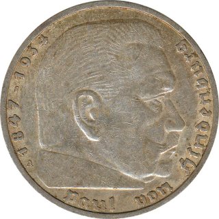 Drittes Reich 5 Mark 1936 A Paul von Hindenburg J. 367...