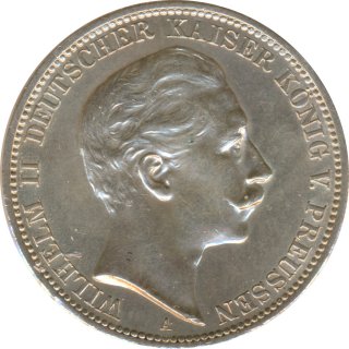 Preussen 3 Mark 1911 A Wilhelm II Silber*