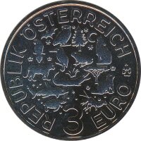 &Ouml;sterreich 3 Euro 2017 Krokodil*