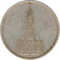 Drittes Reich 5 Mark 1934 E Garnisonskirche Silber*