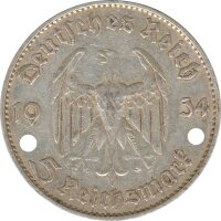 Drittes Reich 5 Mark 1934 E Garnisonskirche Silber*