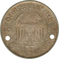 Drittes Reich 5 Mark 1934 F Garnisonskirche Silber*