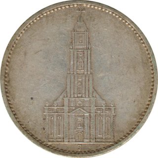 Drittes Reich 5 Mark 1934 J Garnisonskirche Silber*