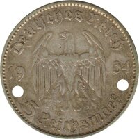Drittes Reich 5 Mark 1934 J Garnisonskirche Silber*