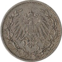 Kaiserreich J.016 1905 G Kleinm&uuml;nze 1/2 Mark Silber*