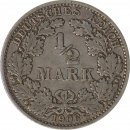 Kaiserreich J.016 1906 E Kleinmünze 1/2 Mark Silber*