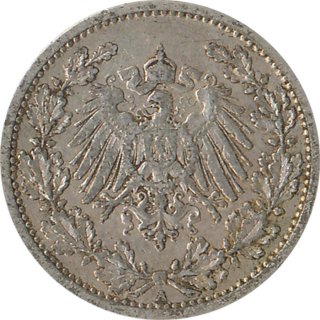 Kaiserreich J.016 1911 A Kleinmünze 1/2 Mark Silber*