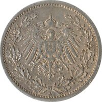 Kaiserreich J.016 1912 A Kleinm&uuml;nze 1/2 Mark Silber*