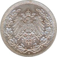 Kaiserreich J.016 1914 A Kleinm&uuml;nze 1/2 Mark Silber*