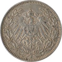 Kaiserreich J.016 1914 J Kleinm&uuml;nze 1/2 Mark Silber*