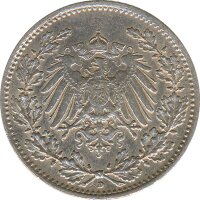 Kaiserreich J.016 1915 D Kleinm&uuml;nze 1/2 Mark Silber*