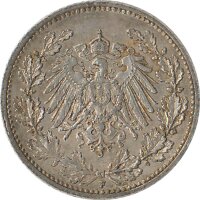 Kaiserreich J.016 1915 F Kleinm&uuml;nze 1/2 Mark Silber*