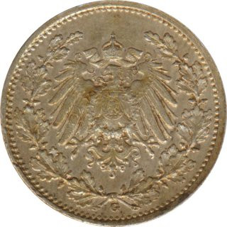 Kaiserreich J.016 1915 G Kleinmünze 1/2 Mark Silber*