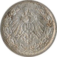 Kaiserreich J.016 1916 A Kleinm&uuml;nze 1/2 Mark Silber*