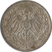 Kaiserreich J.016 1916 F Kleinm&uuml;nze 1/2 Mark Silber*