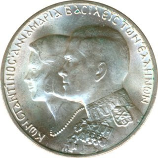 Griechenland 30 Drachmen 1964 Knigliche Hochzeit Silber*