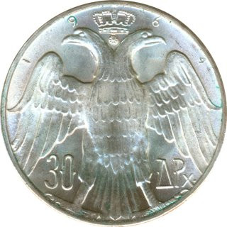 Griechenland 30 Drachmen 1964 Knigliche Hochzeit Silber*