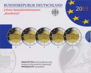 Deutschland 2 Euro 2019 - Mauerfall (A-J) PL im Blister*