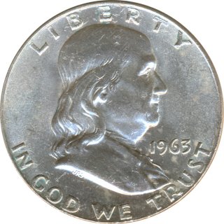 USA Half Dollar 1963 D Benjamin Franklin Silber*