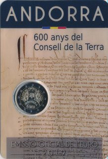 Andorra 2 Euro - 2019 Consell de la Terra*