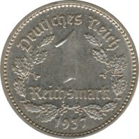 Deutsches Reich 1 Mark 1937 F Nickel J354*