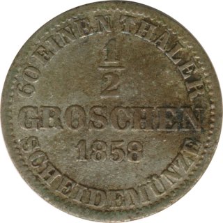 Hannover 1/2 Groschen 1858 B Georg IV Silber*