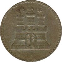 Hamburg 1 Schilling 1855 Stadtwappen Silber*