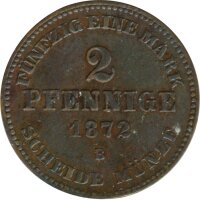 Mecklenburg-Schwerin 2 Pfennig 1872 Friedrich Franz II*
