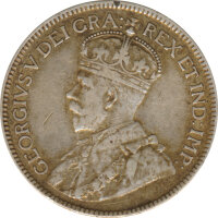Kanada 25 Cents 1918 Georg V Silber*