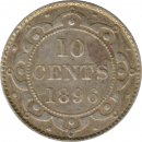Newfoundland 10 Cents 1896 Victoria Silber*