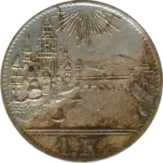 Freie Stadt Frankfurt 1 Kreuzer 1839/40 Stadtansicht Silber*