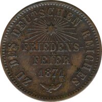Baden 1 Kreuzer 1871 Friedensfest*